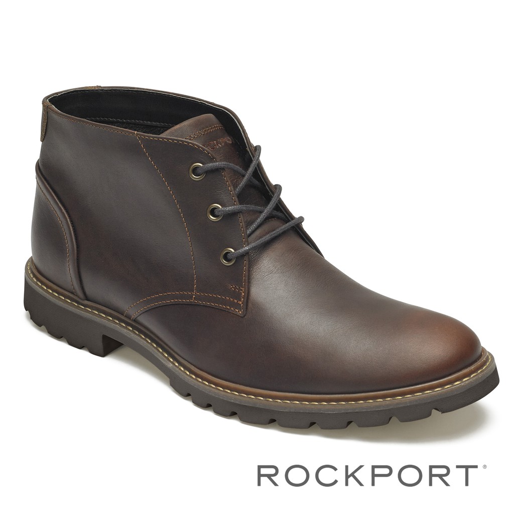 rockport men's leather sharp & ready chukkas