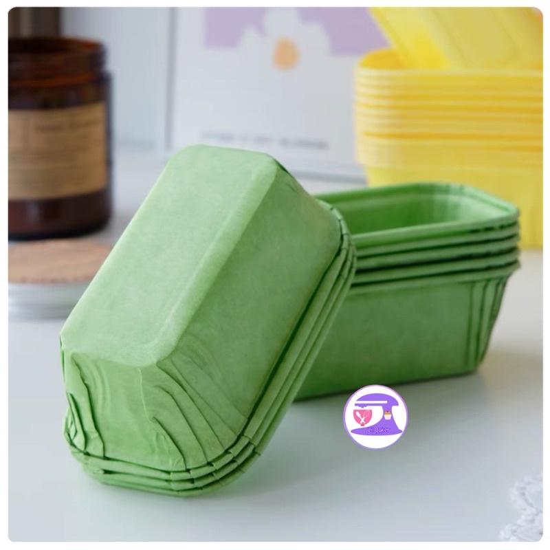 [LIL BAKER] 50PCS RECTANGLE BAKING CUP BUTTER CAKE POUND CAKE MINI LOAF CUPCAKE MUFFIN CUP