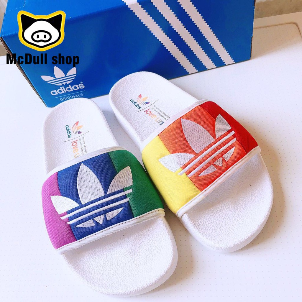 adidas pride flip flops