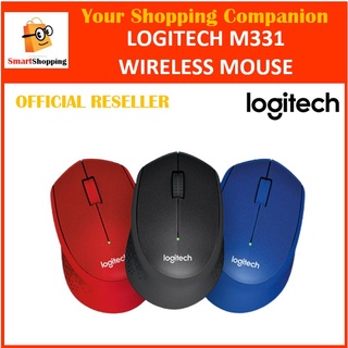 (Original) Logitech Silent Plus Mouse M331 Black Blue Red 1 Year SG warranty by Logitech Singapore Service Centers
