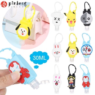 PINLESG 30ML Mini Container Cute Reusable Travel Bottle Travel Accessories Hand Sanitizer Empty Cartoon  Keychain Hold