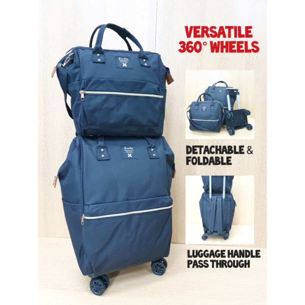 4 wheel trolley backpack