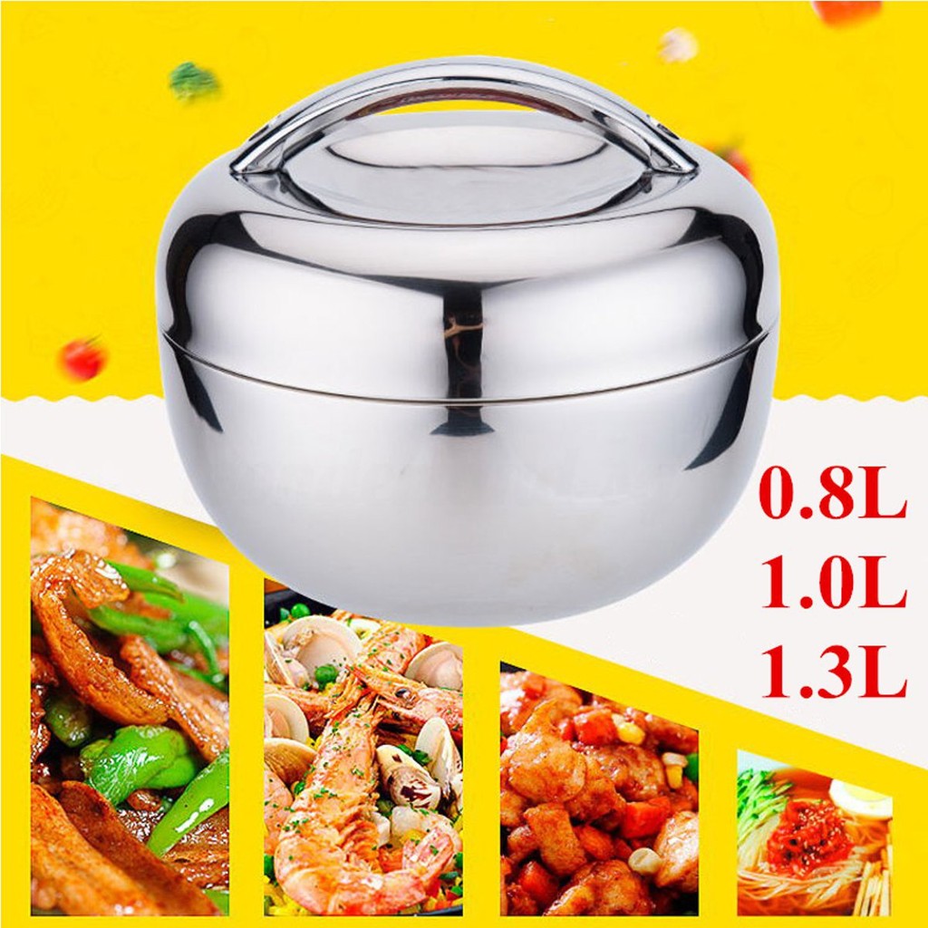 Thermos Food Container Double Layer Stainless Steel Lunch_WL Shopee