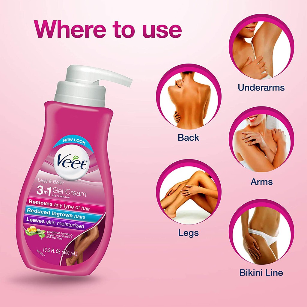 Veet Gel Hair Removal Cream Sensitive Formula 13 5 Oz Bikini Hair Removal Body Hair Removal Hair Remover Shopee Singapore