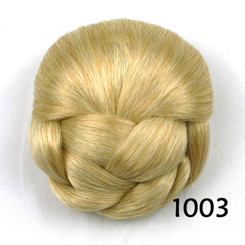 Womens Chignon Hairstyle Hair Extension Black Brown Updo Hair