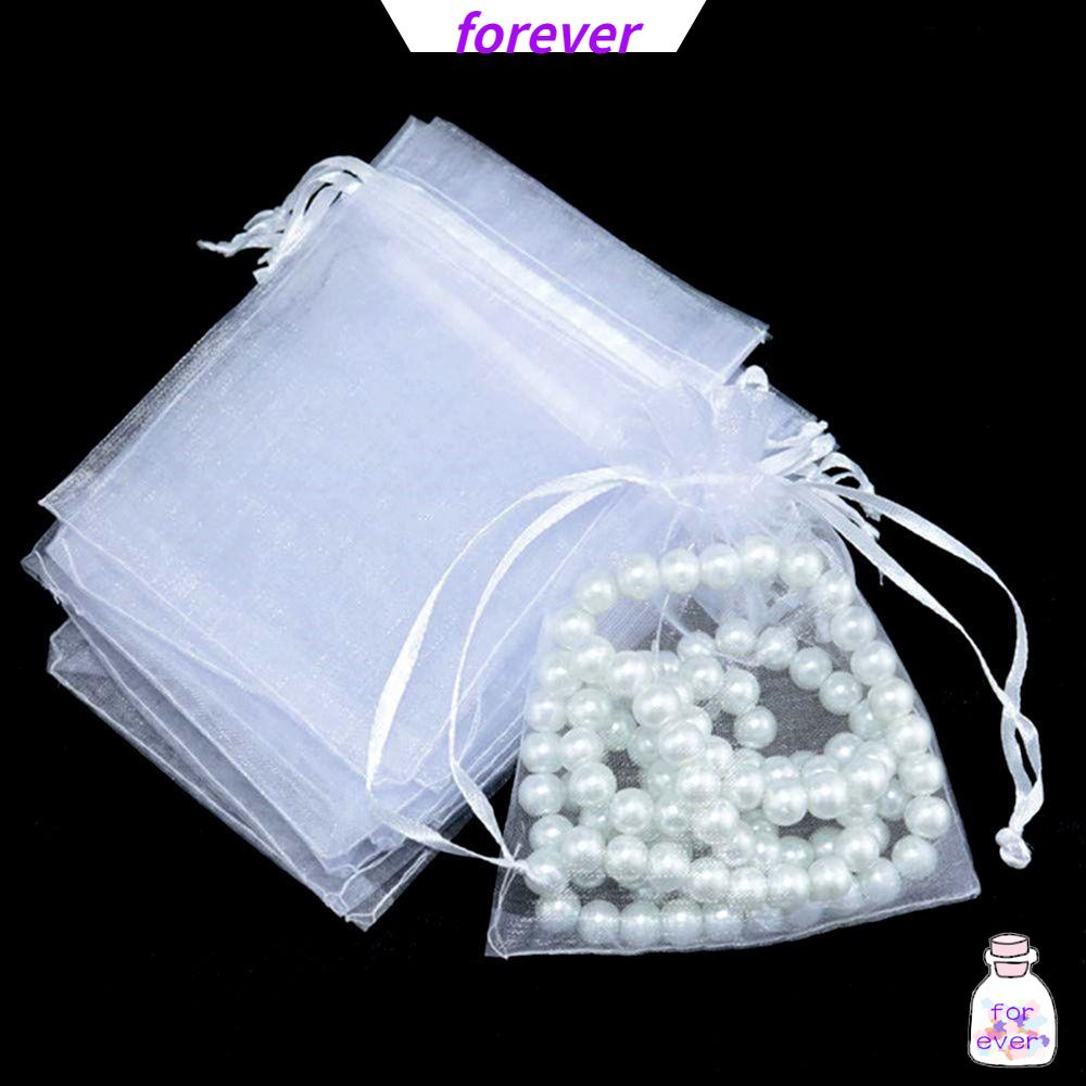 25/50pcs 7x9cm Organza Gift Bags Jewellery Bag Wedding Party Favor Candy Pouches