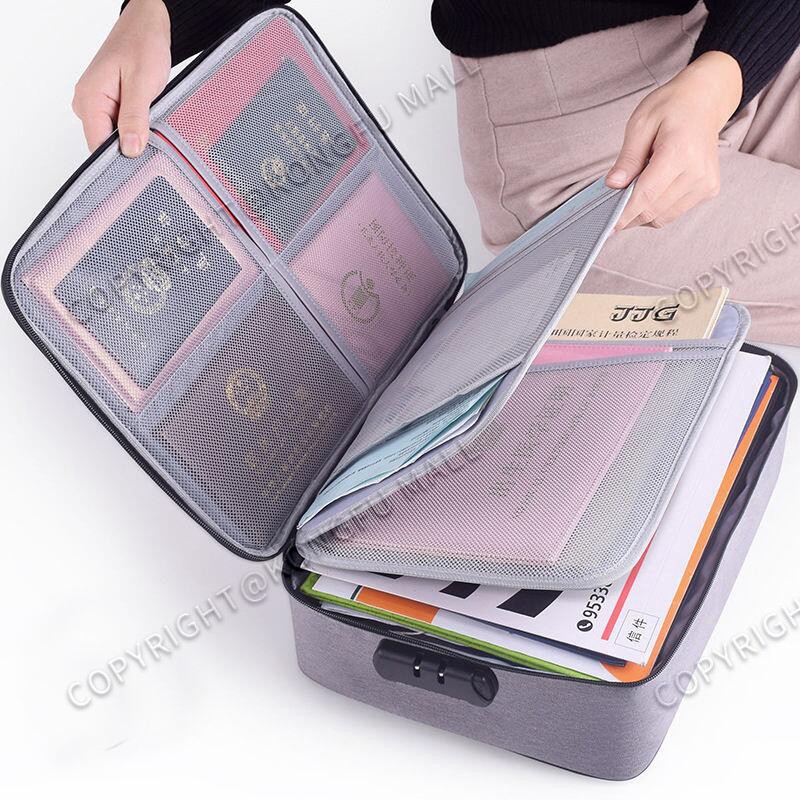 Travel Document Storage Bag Passport Organizer Bag Multi-Layer Large ...