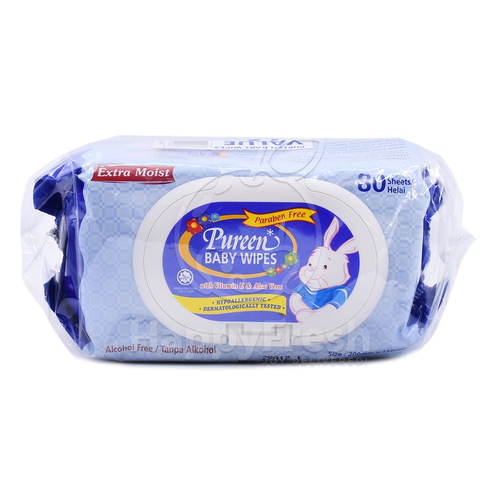 Pureen Baby Wipes Blue 2 X 80 S Shopee Singapore