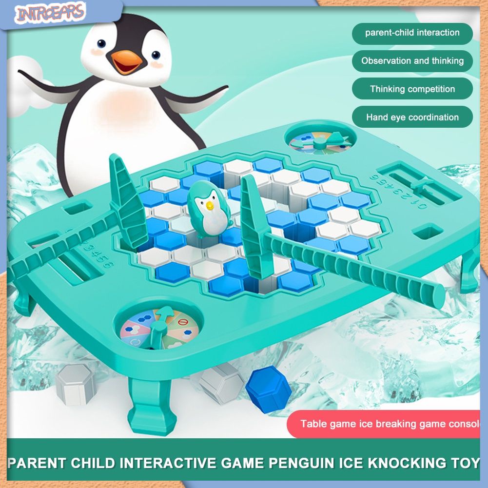 Penguin Ice Breaker Demolition Wall Toy Interactive Penguin Desktop ...