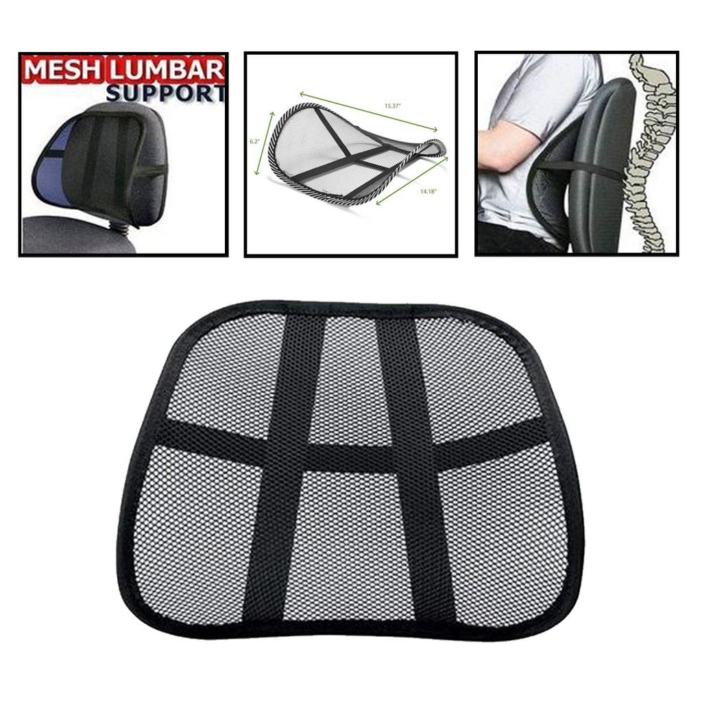 Waist Pillow Posture Corrector Chair Lumbar Cushion Mesh Back Brace Support Ventilate Cushion Pad Car Seat Office Home