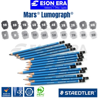 Staedtler Mars Lumograph Pencil 6H 5H 4H 3H 2H H F HB B 2B 3B 4B 5B 6B 7B 8B 