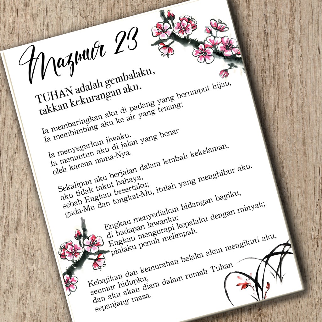 Christian Wall Decoration Wall Decor Spiritual Theme Bible Verse Mazmur 23 Gods Are My Delivery Shopee Singapore
