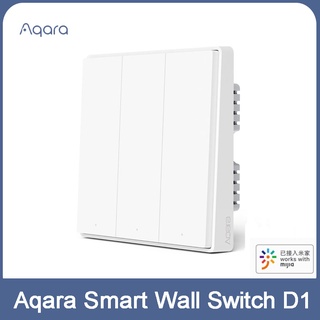 Aqara Smart Wall Switch D1 Global Version Zigbee Wireless Remote Control Key Light  Neutral Fire Wire Triple button Smart home