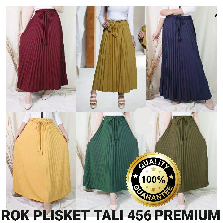 Premium Rope Plisket Rock Women Rock Maxi Skirt Pleates 456 Good Quality 1pcs 300 Gram Shopee Singapore