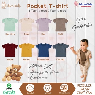Nice Kids - Pocket Tee Kids Clothes Kids Tops T-Shirts Boys Girls 1-4 Years #0