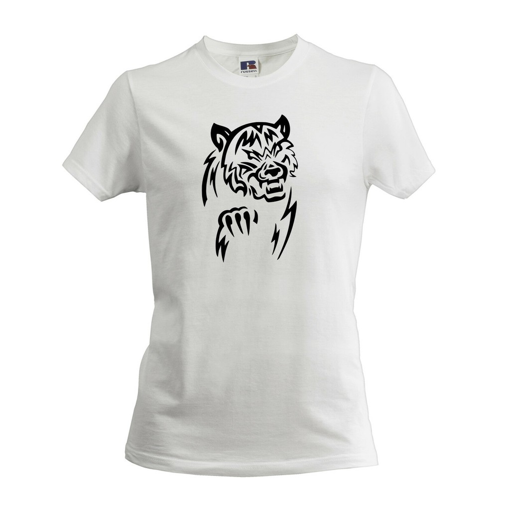 WILD WOLF SLOGAN FITNESS GYM SPORT APPAREL STREET STYLE