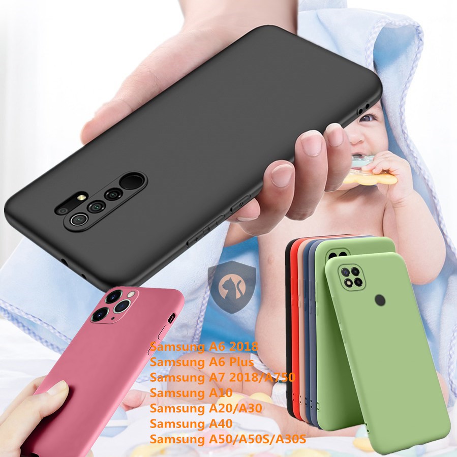 Samsung A6 2018 A6 Plus A7 2018 A750 A10 A20 A30 A40 A50 A50s A30s Liquid Silicone Mobile Phone Case Back Shell Soft Shell Shopee Singapore