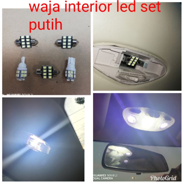 Proton Waja Exora Preve Interior Set Led Light White Tools Opening Shopee Singapore