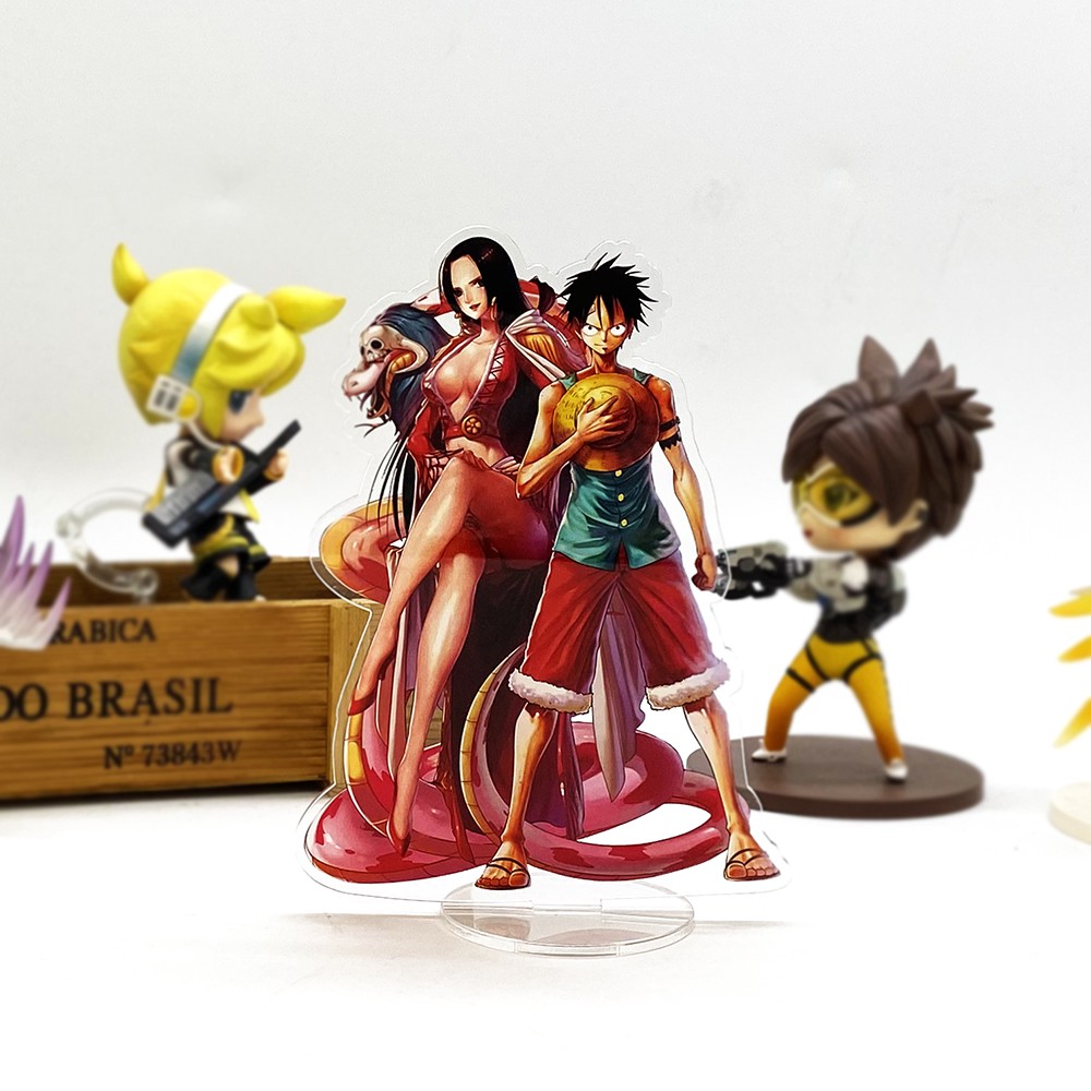 One Piece Luffy Boa Hancock Battling Acrylic Stand Figure Model Toy Shopee Singapore