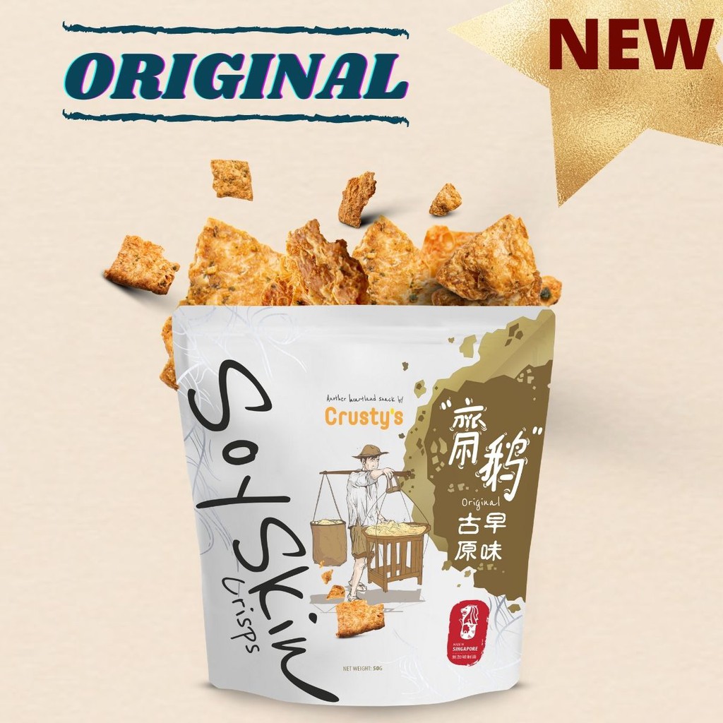 Crusty's Original Soy Skin Crisps (50g packet) Shopee Singapore