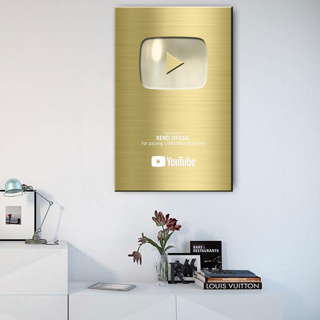 Latest!!! Custom Replica GOLD PLAY BUTTON YOUTUBE Replica 1000,000