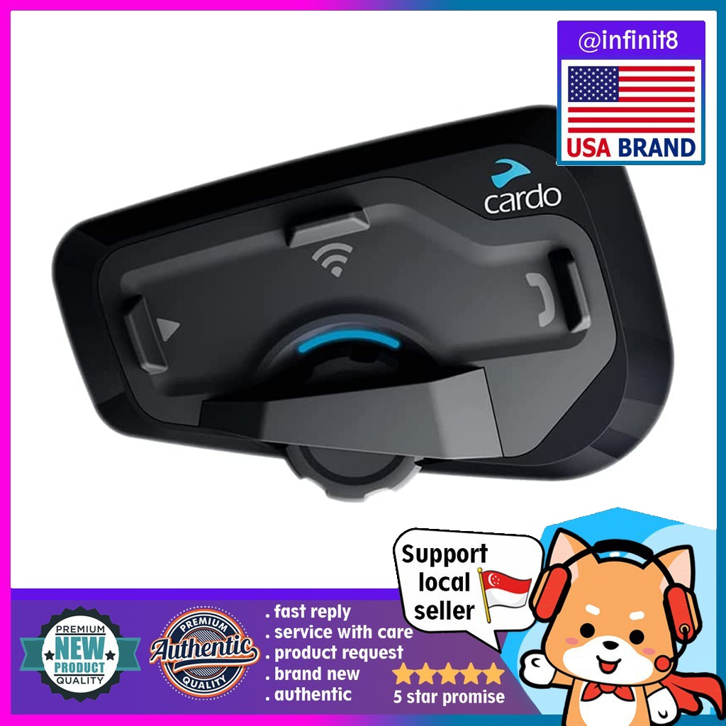 [sgstock] Cardo 4 Plus Motorcycle 4Way Bluetooth