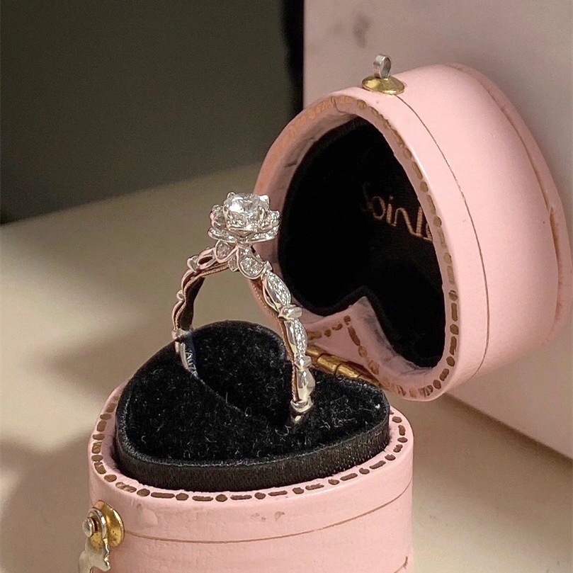 [Khuyến Mãi Mới] Nhẫn Hở Đính Đá zircon Hoa Hồng 5a Màu Vàng Sang Trọng Có Thể Điều Chỉnh Thời Trang