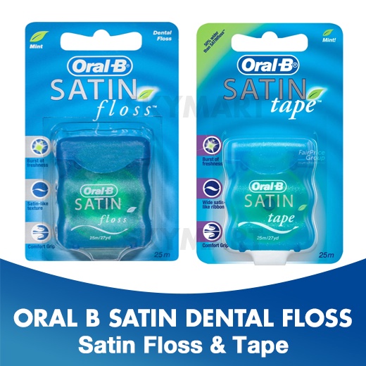 Oral B Satin Floss / Satin Tape 25M Oral B Dental Floss | Shopee Singapore