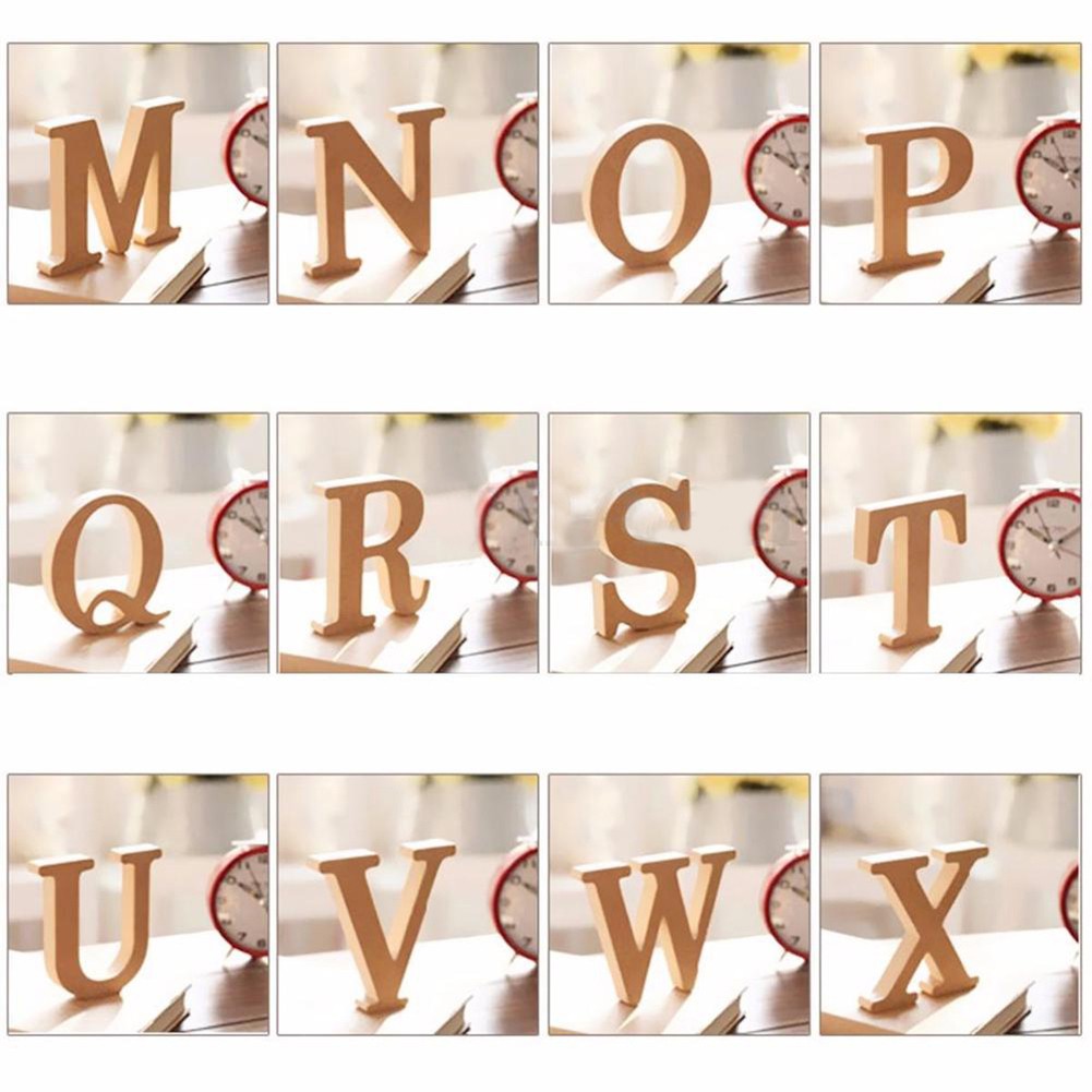 lightclub Freestanding A-Z Wood Wooden Letters Alphabet Hanging Wedding Home Party Decor for Wedding for Children Baby Name Girls Bedroom Wedding Brithday Party Home Decor-Letters C 