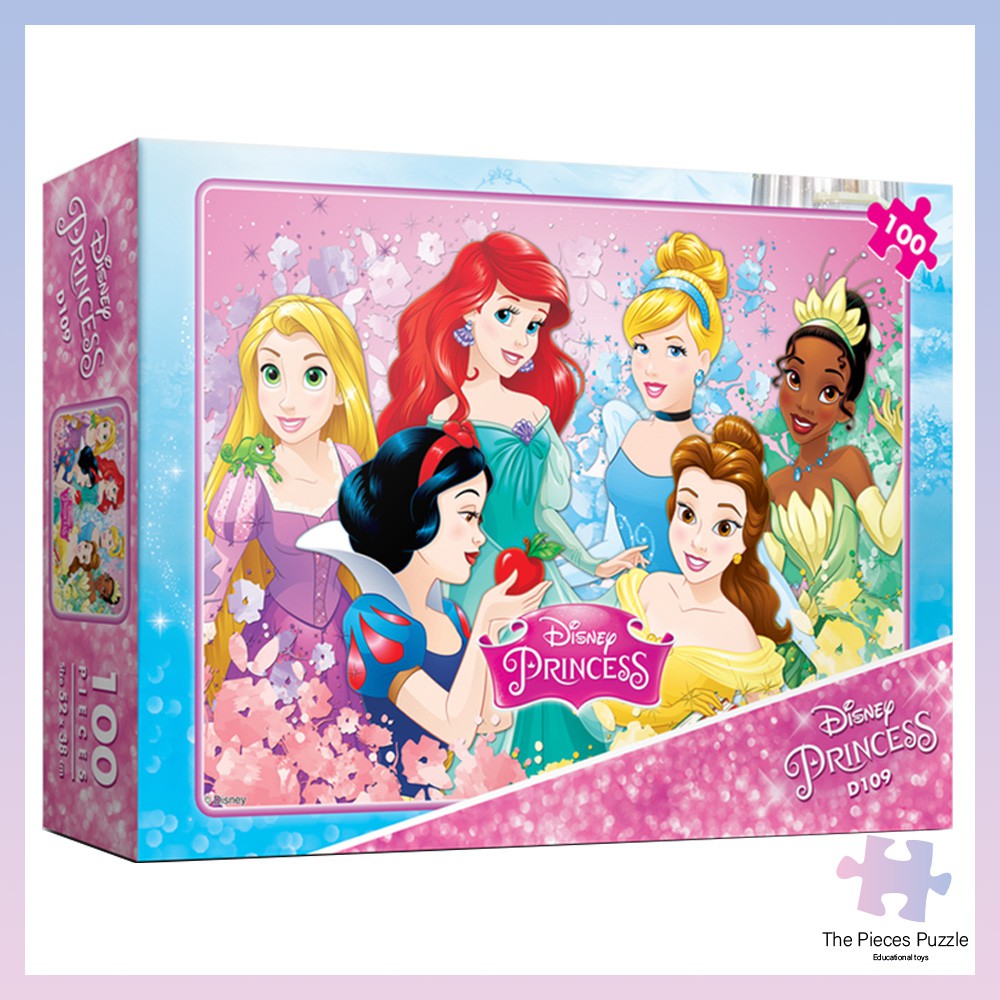 Disney Princess 100 Big Pieces Jigsaw Puzzle Ariel Cinderella Tiana ...