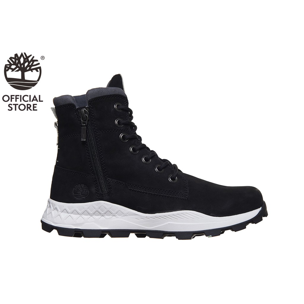 timberland brooklyn side zip boots in black