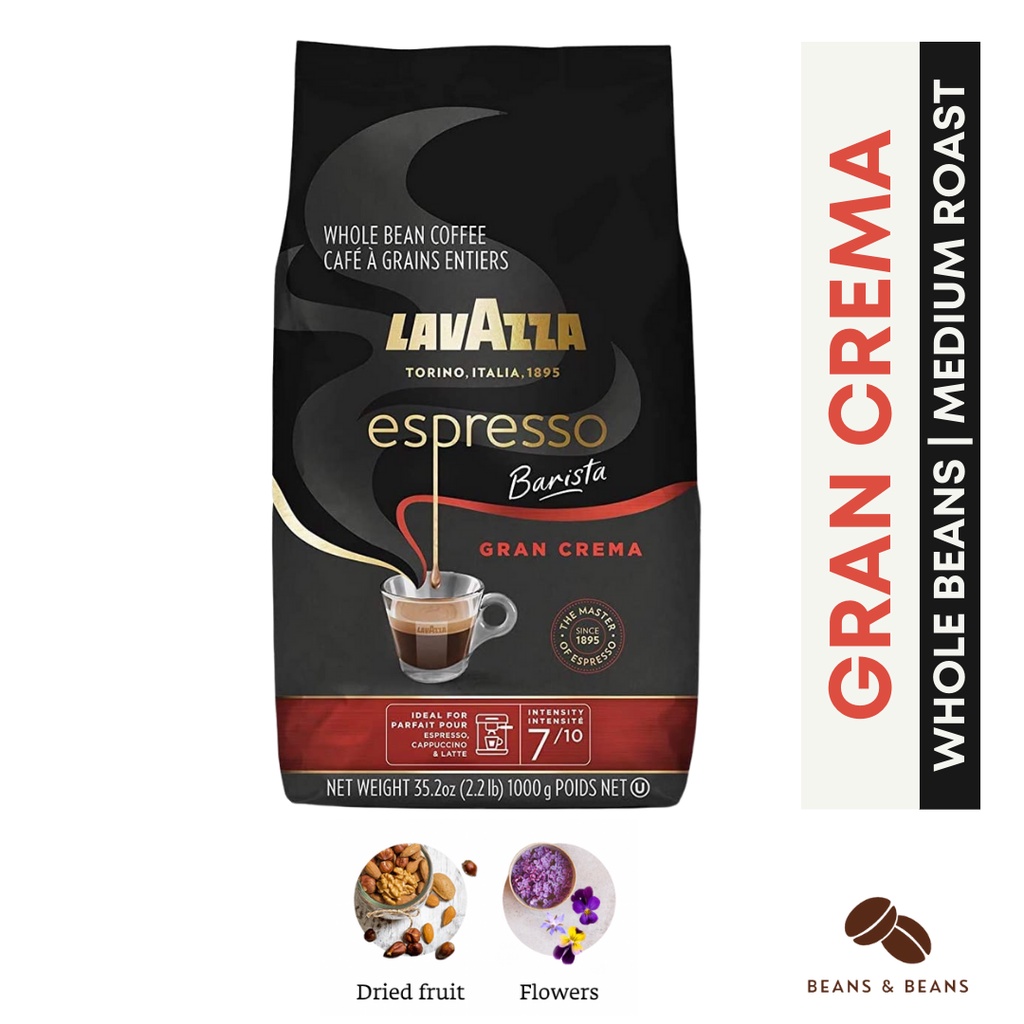 Lavazza Espresso Barista Gran Crema Whole Bean Medium Roast (1KG ...