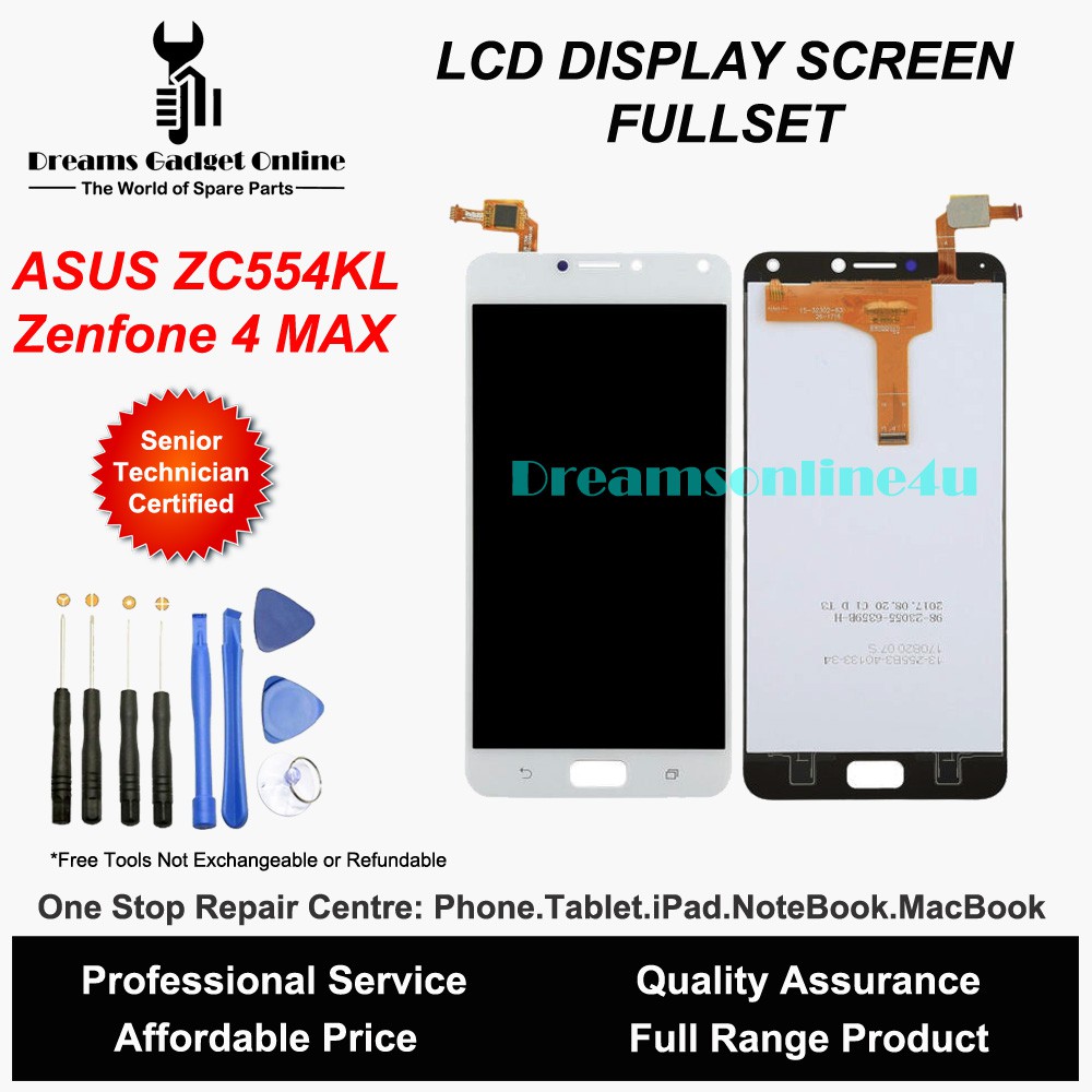 Replacement Lcd Display Screen Digitizer Fullset For Asus Zenfone 4 Max Zc554kl X00is X00id Shopee Singapore
