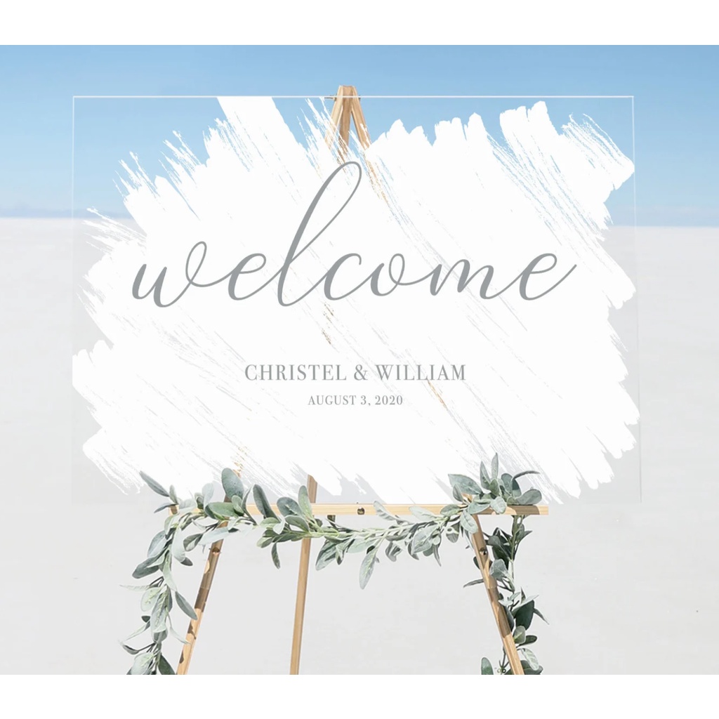 sgLocal] Custom Welcome board Large Wedding Sign - Custom Acrylic Wedding  Sign with Painted Background, More Colors | Shopee Singapore