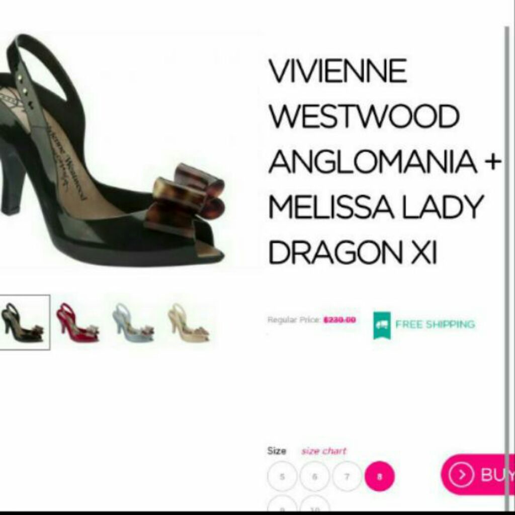 Authentic Melissa X Vivienne Westwood Anglomania Strapped Jelly Heels Shopee Singapore