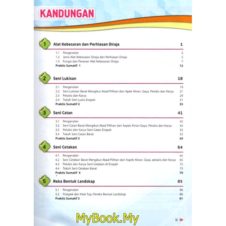 Myb Book Rujukan Notes Focus Spm Level 4 Kssm Visual Art Education Pelangi Shopee Singapore