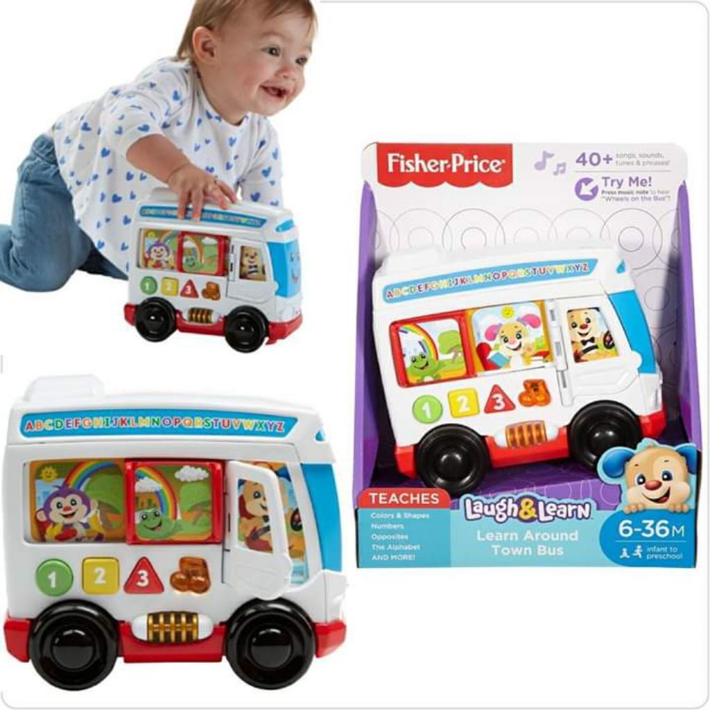 fisher price laugh and learn around town bus