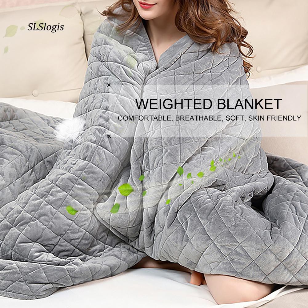 wac_Polyester Adult Weighted Blanket Quilt Sleep Helper for Anxiety
