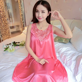 baju tidur perempuan seksi M 5XL Korean version of silk baju tidur perempuan seksi M 5XL Korean version of silk