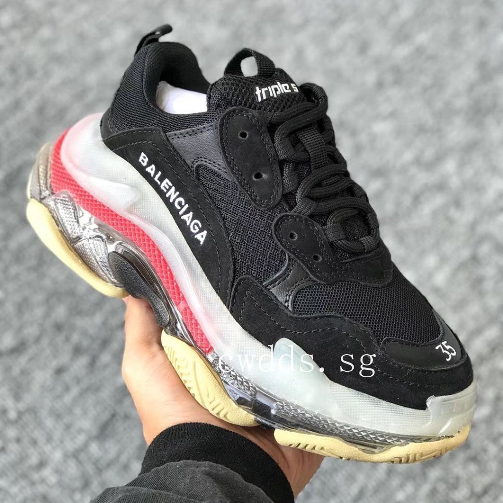 balenciaga triple s black pink