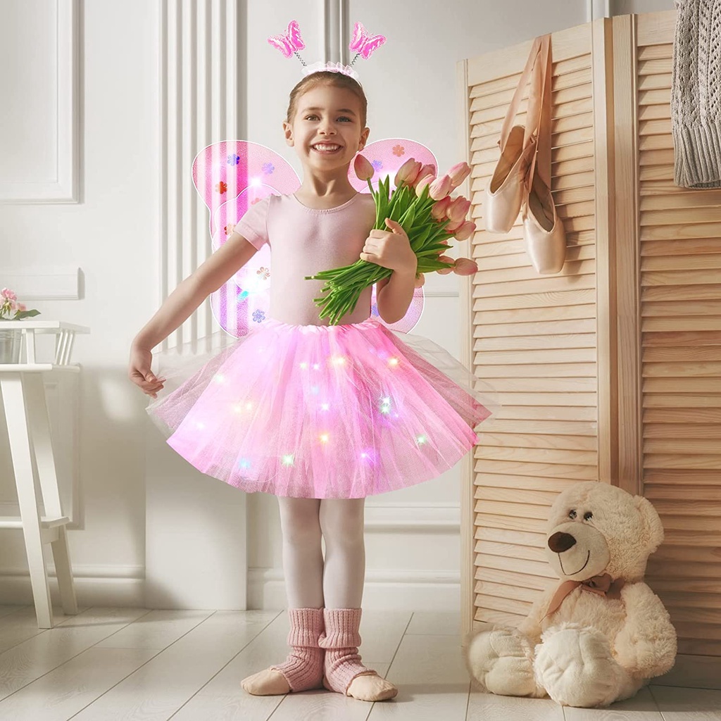 sg-seller-4pcs-girl-s-costume-set-w-led-light-tutu-skirt-butterfly