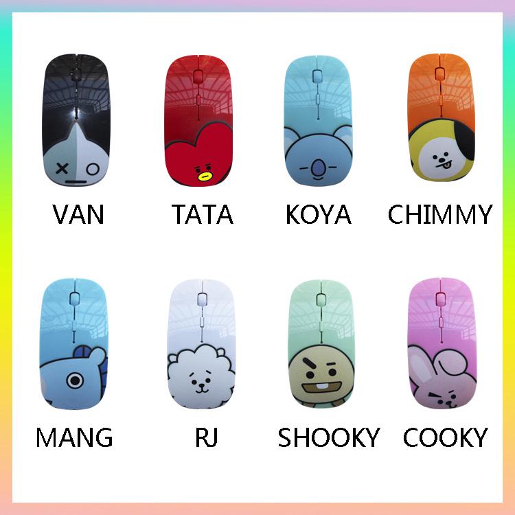 BTS BT21 Wireless Silent Mouse Notebook Desktop Computer Game Office