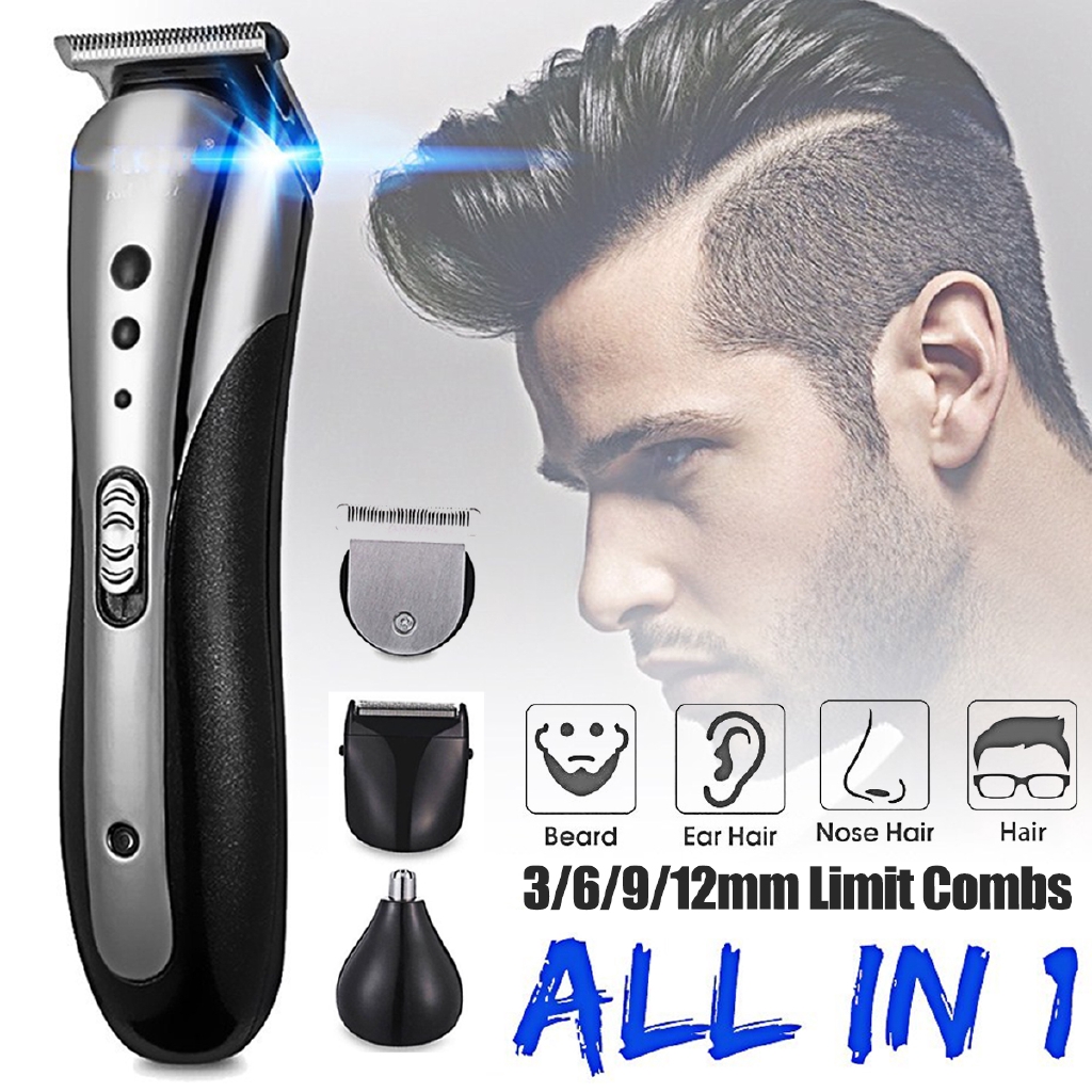 3 In 1 Groomer Kit Men Electric Hair Clipper Nose Trimmer Beard