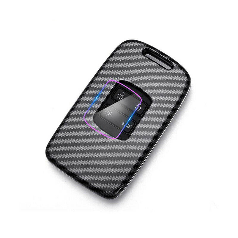 Carbon Fiber ABS Car Key Fob Case Cover Keychain for Renault Captur Clio Megane Koleos Kadjar Key Holder