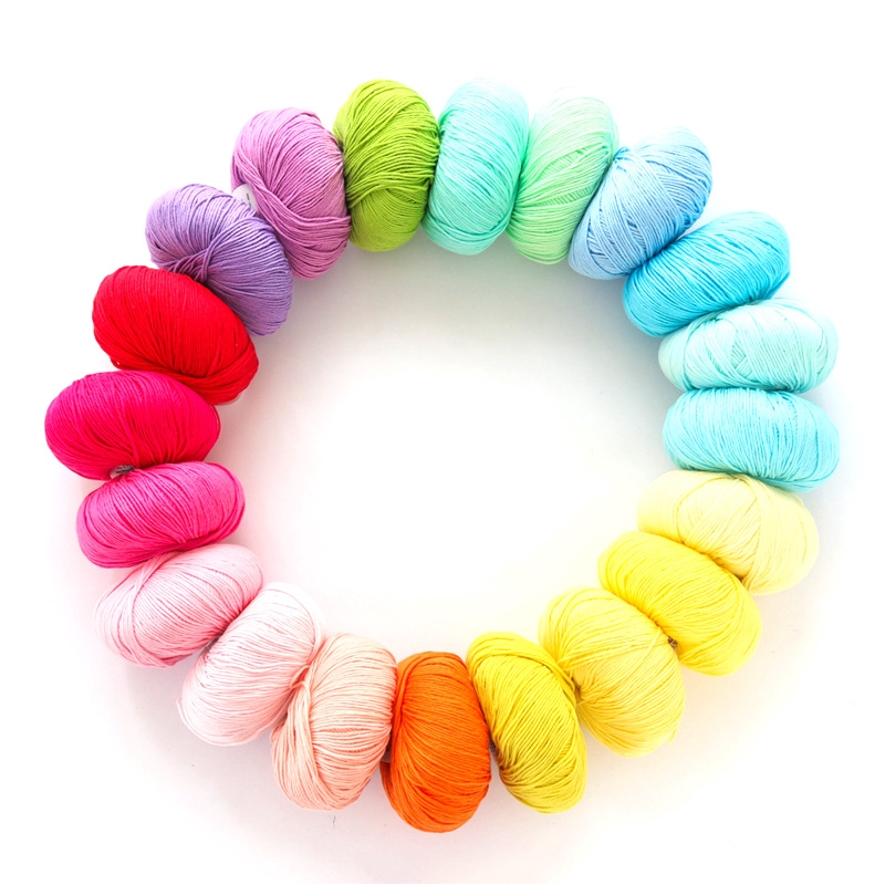 Crochet Knitted Yarn 100 Cotton Soft Diy Hand Knitted Anti Pilling Multi Purpose 8 Strands 50g Ball Colorful Home Sewing Supplies Shopee Singapore