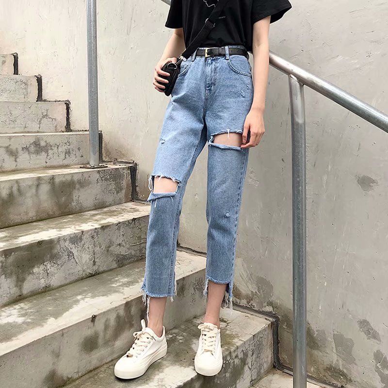 korean ripped jeans