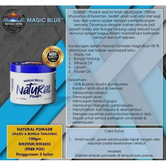 Shop Malaysia Magic Blue Pomade Original Shopee Singapore