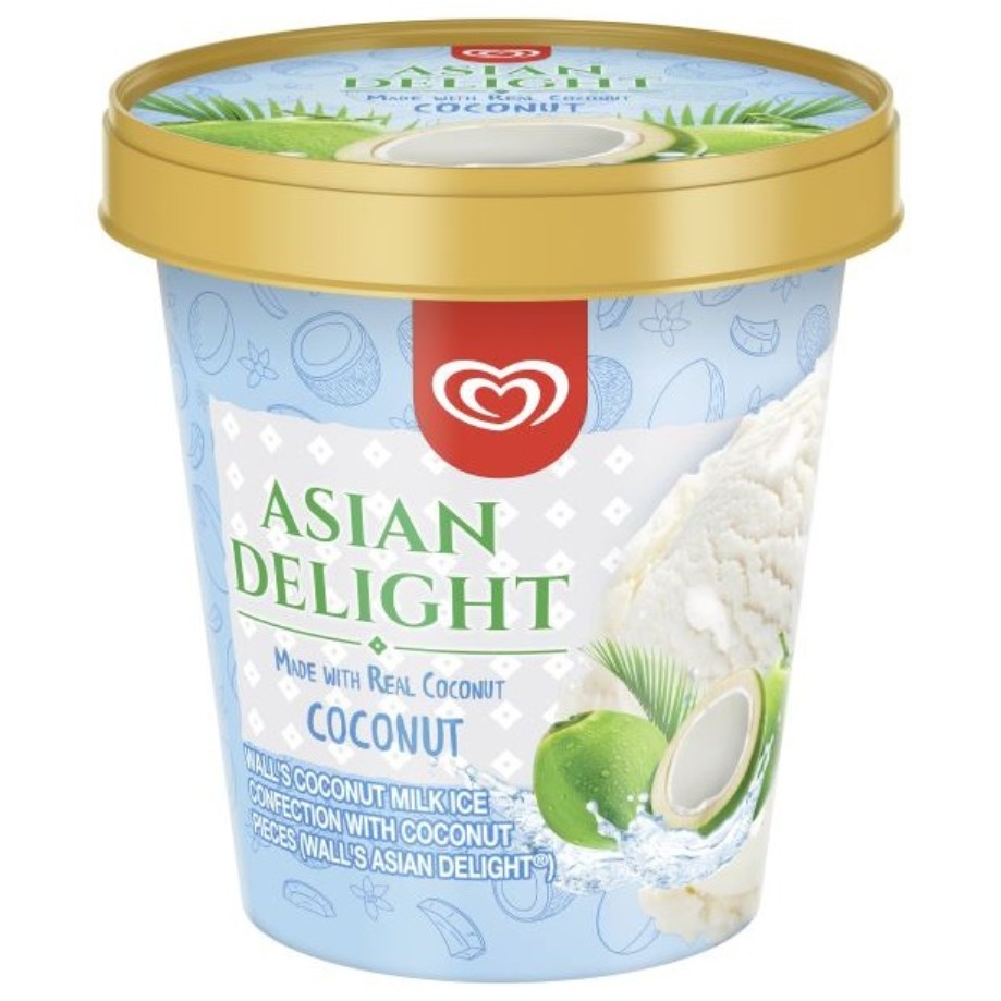 Wall S Asian Delight Coconut Ice Cream Tub 705ml By Prestigio Delights Shopee Singapore