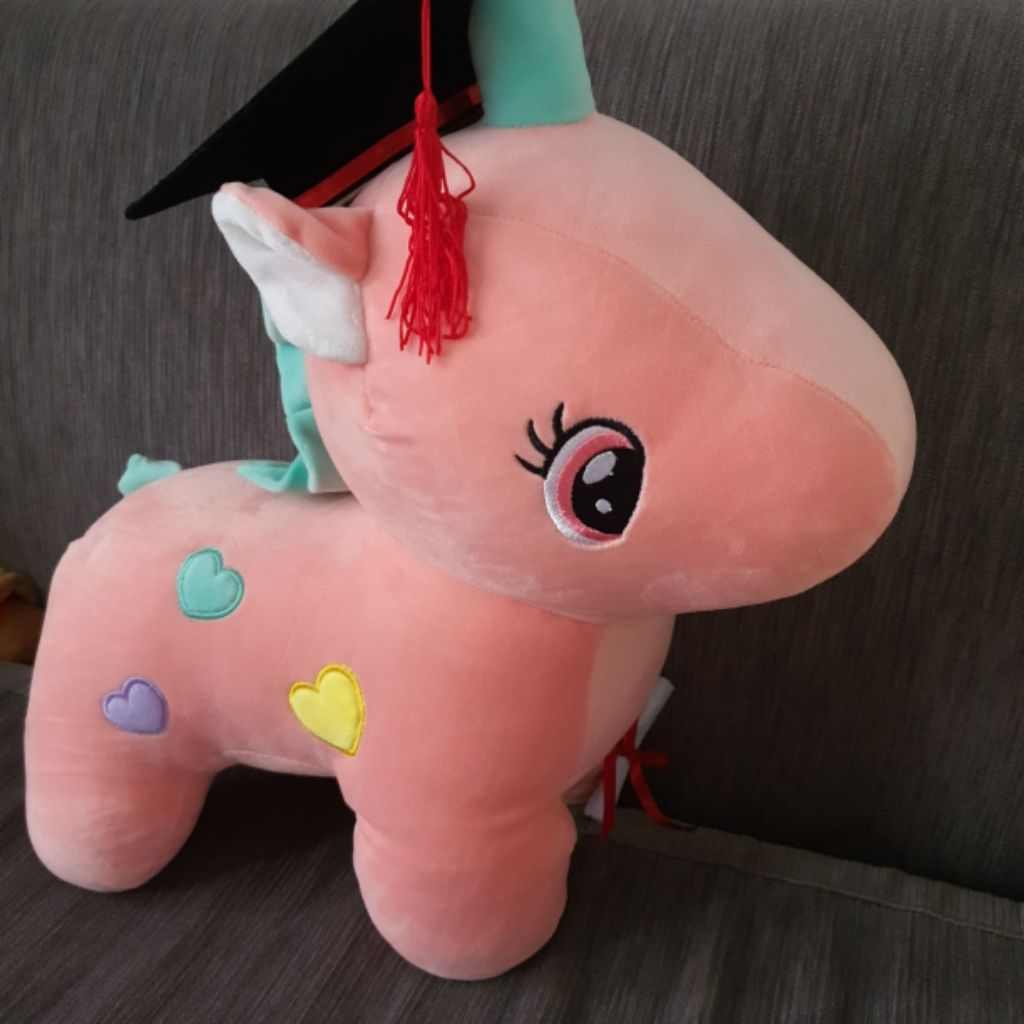 unicorn graduation plush