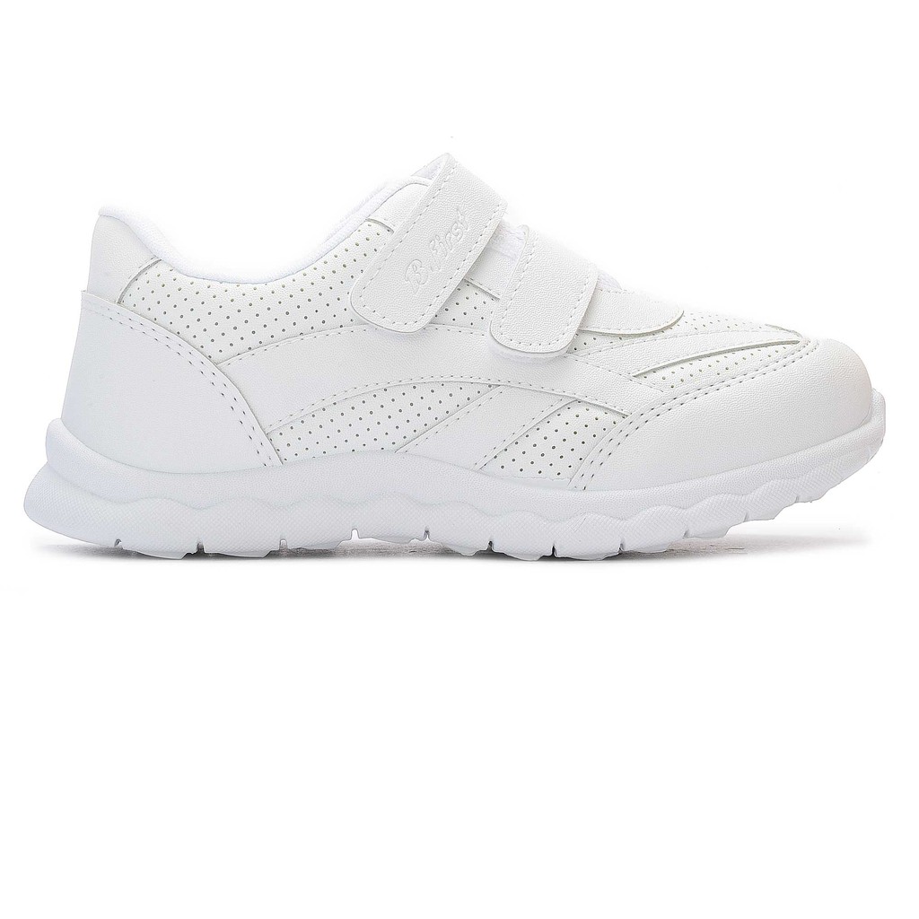 kids white velcro sneakers